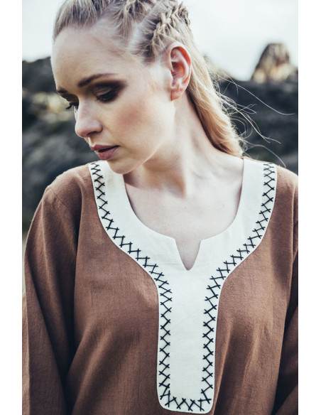 Lange Vikingjurk Freya, zandkleur