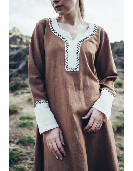Lange Vikingjurk Freya, zandkleur