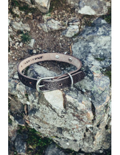 Keltisches Robben-Hundehalsband, Dunkelbraun 2