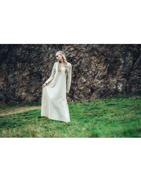 Valdis Baumwoll-Wikingerkleid, Naturweiß