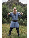 Túnica vikinga decorada Erik, gris azulado