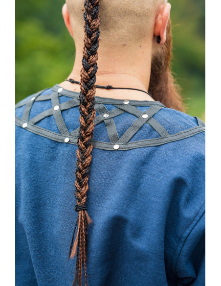 Túnica vikinga decorada Erik, azul...