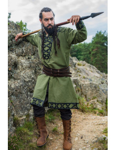 Erik dekoreret vikingetunika, grøn