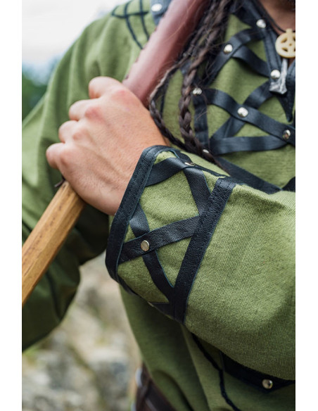Gedecoreerde Viking tuniek Erik, groen