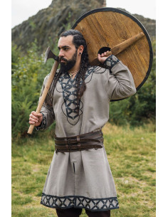Gedecoreerde Viking tuniek Erik, zandkleur