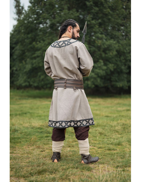 Dekoreret vikingetunika Erik, sandfarvet