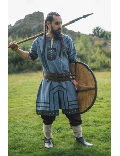Rollo kortærmet vikingetunika, blågrå