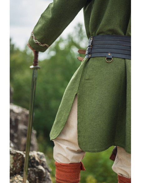 Freki Viking tunika med håndbroderi,...