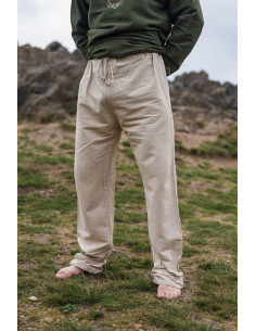 Viking linnen broek model Asmund, naturel wit 2