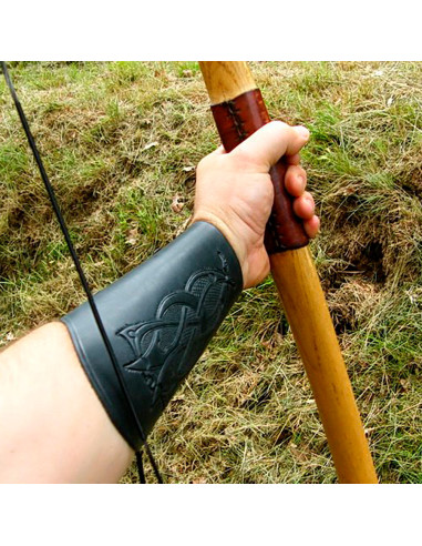 Brazalete vikingo de acero inoxidable hecho a mano para hombre, nudo celta,  caja de madera, 7