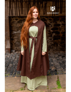 Capa medieval mujer Morpheus en algodón, marrón