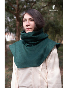 Gugel medieval Noah de algodón, color verde 2