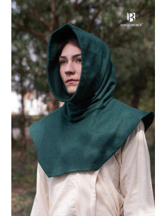 Gugel medieval Noah de algodón, color verde