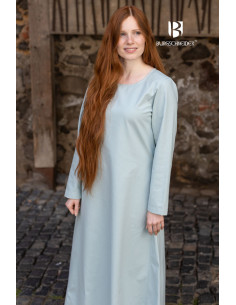 Túnica medieval mangas largas Feme, color azul hielo 2