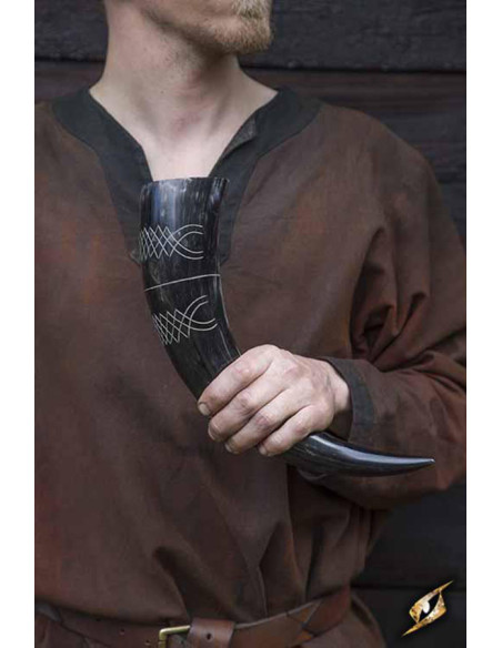 Viking Clan Chief horn, mørk finish