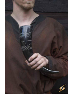 Cuerno vikingo Jefe de Clan, acabado oscuro 2