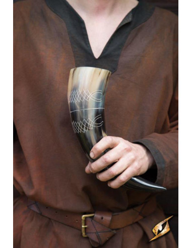 Viking Clan Chief horn, klar finish