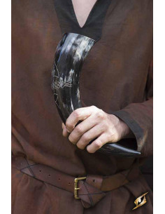 Cuerno vikingo del Druida pulido y grabado