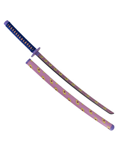 Katana Kokushibou de Tsugikuni Michikatsu, Demon Slayer
 Texto grabado en hoja-NO