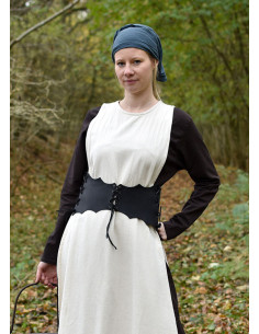 Korsettgürtel mit Bändern, schwarze Farbe