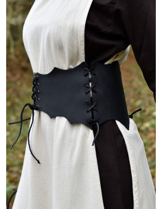 Korsettgürtel mit Bändern, schwarze Farbe 2