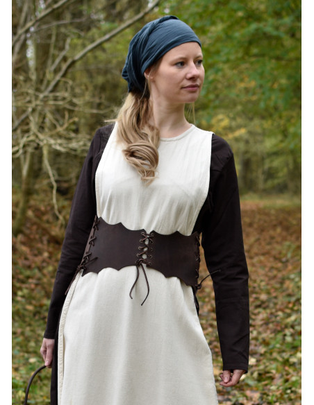 Korsettgürtel mit Bändern, braune Farbe