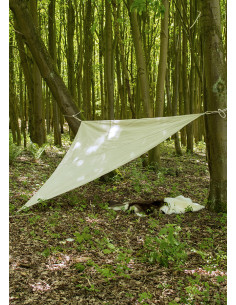 Toldo triangular con cuerda para acampada medieval, 3m.