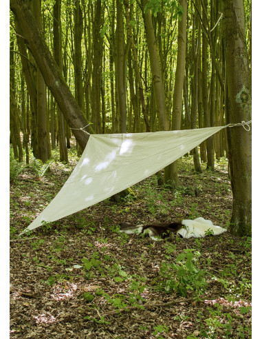 Dreieckige Markise mit Seil für mittelalterliches Camping, 3m.