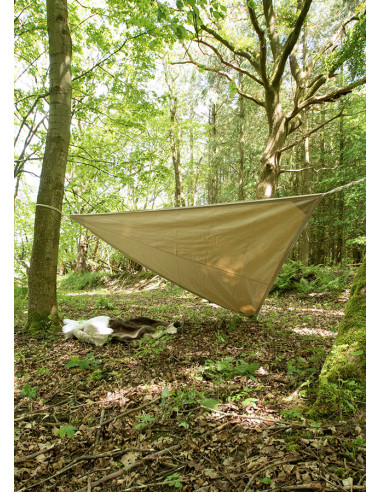 Toldo triangular con cuerda para acampada medieval, 3m.