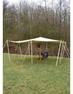2 x 4 Meter mittelalterliche Markise, extra stark 450 g/m²