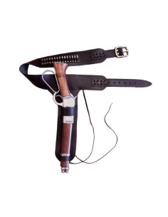 Canana de piel para rifle Mare's Leg con 15 balas 2