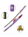 Decoratieve katana lila Enma van One Piece, houten saya