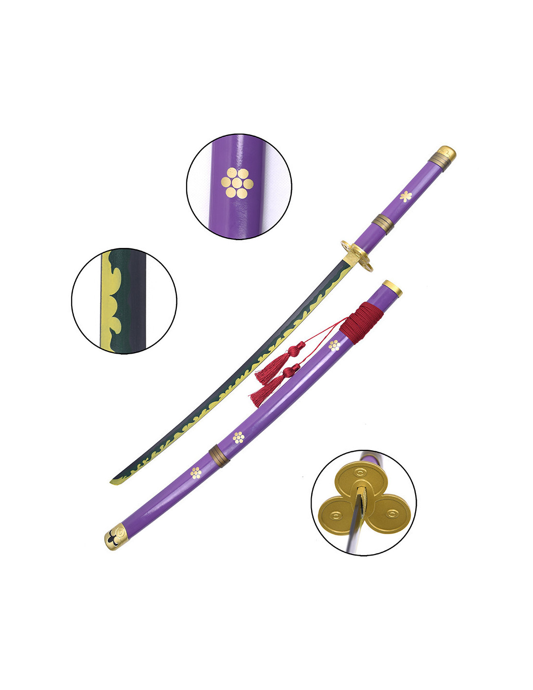 Katana Enma Violet Zoro One Piece (MADERA)