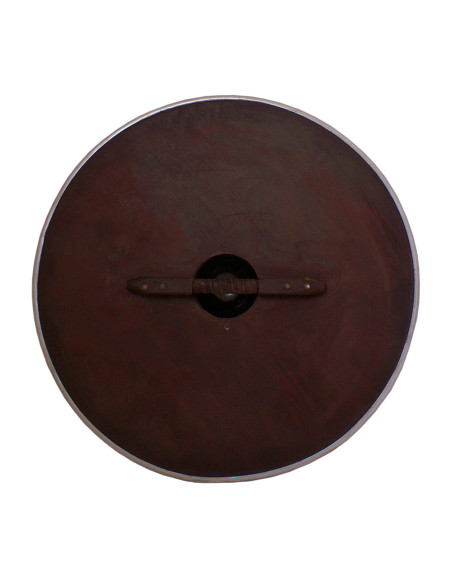 Rond houten functioneel schild, 77 cm.