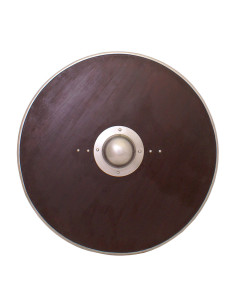Escudo funcional redondo de madera, 77 cm.