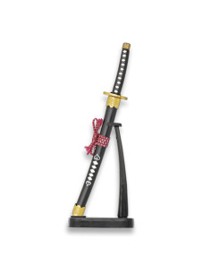 Miniatuur 1 decoratieve katana met rechtopstaande standaard