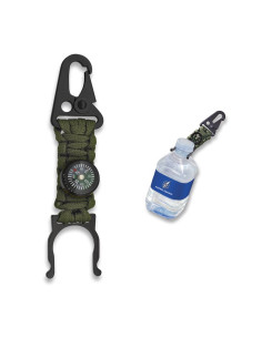 Paracord sujeta botellas con brújula