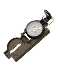 Ölgrüner Metallic-Kompass