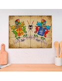 Mozaïektegel Heraldische Schilden 2 Achternamen (met achtergrond)