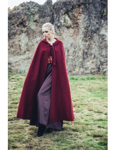 Roter Elinor klassischer mittelalterlicher Umhang mit... 2