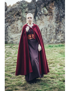 Roter Elinor klassischer mittelalterlicher Umhang mit...