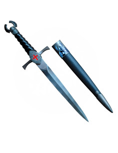 Templardolkskruehåndtag med læderskede