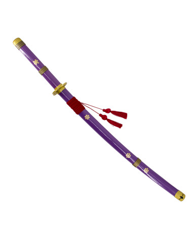 Deko Katana lila Enma von One Piece, Holzsaya