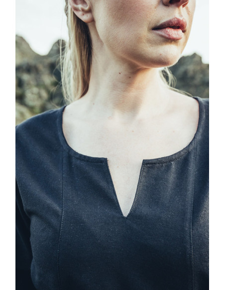 Viking vrouw jurk model Lina, zwart
