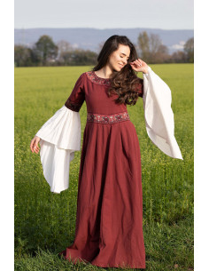 Vestido medieval de noble Yala, con cordón