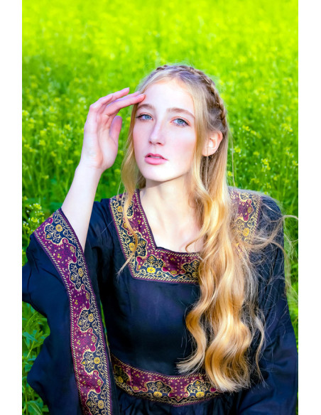 Vestido nobleza medieval, negro