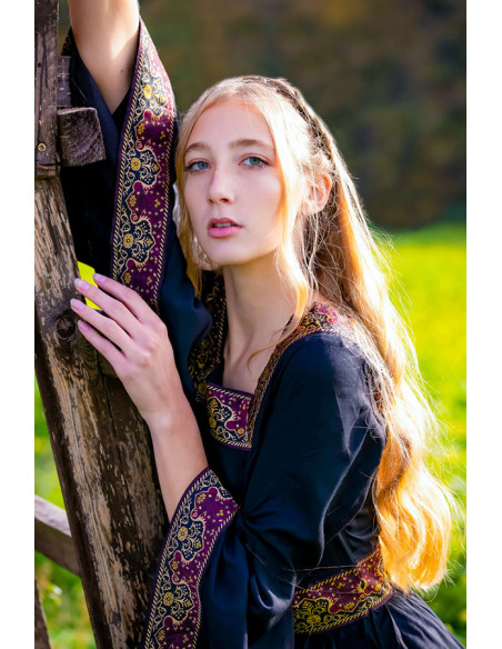 Vestido nobleza medieval, negro