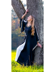 Vestido nobleza, negro-blanco