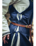 Aleiga blauwe overjas voor dames met bretels