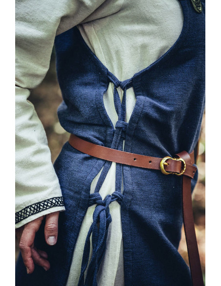 Aleiga blauwe overjas voor dames met...